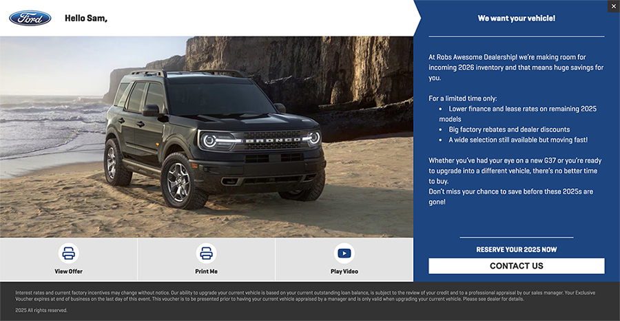 Brooklands Ford PURL template